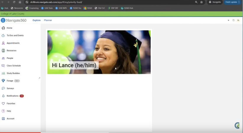 Advisor's home page